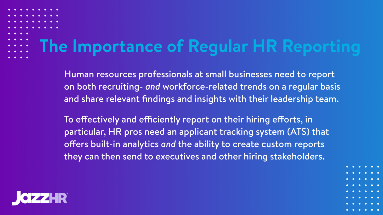 hr reporting software